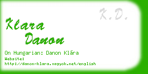 klara danon business card